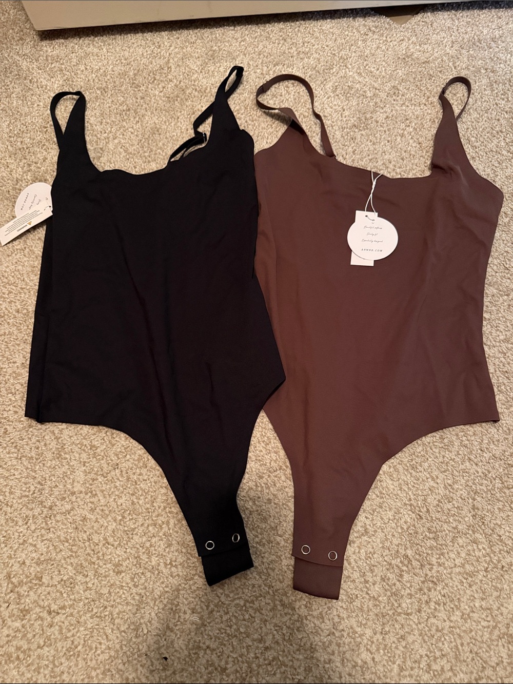 BUNDLE Everyday Scoop Neck Bodysuit — Black & Brown